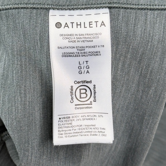Athleta Salutation Stash Pocket II 7/8 Tight Leggings Large TALL - Picture 6 of 6
